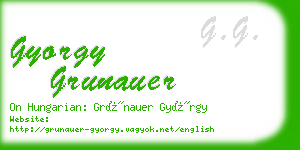 gyorgy grunauer business card